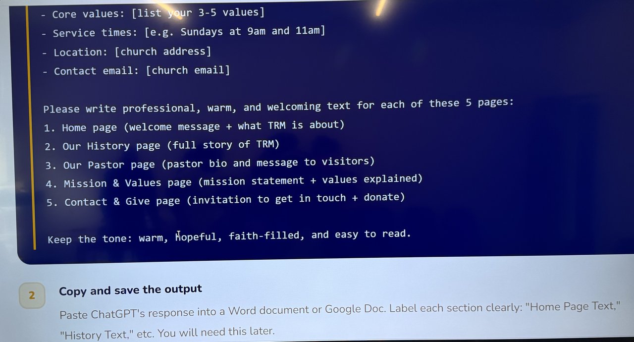 A step by step tutorial on screen during a class